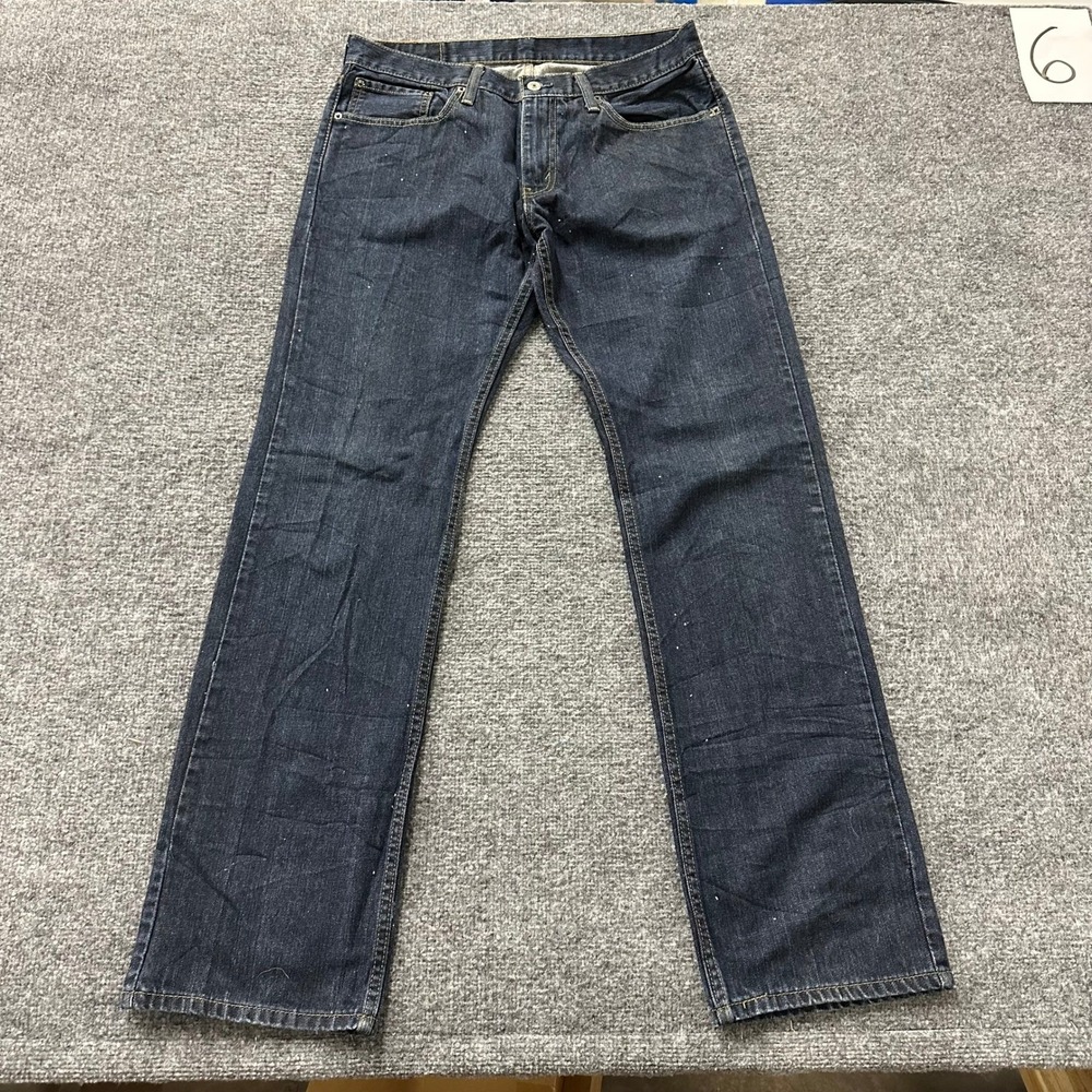 Levi's Jeans Mens Size 34x34 Dark Wash 514 Slim Straight Cotton Denim Blue